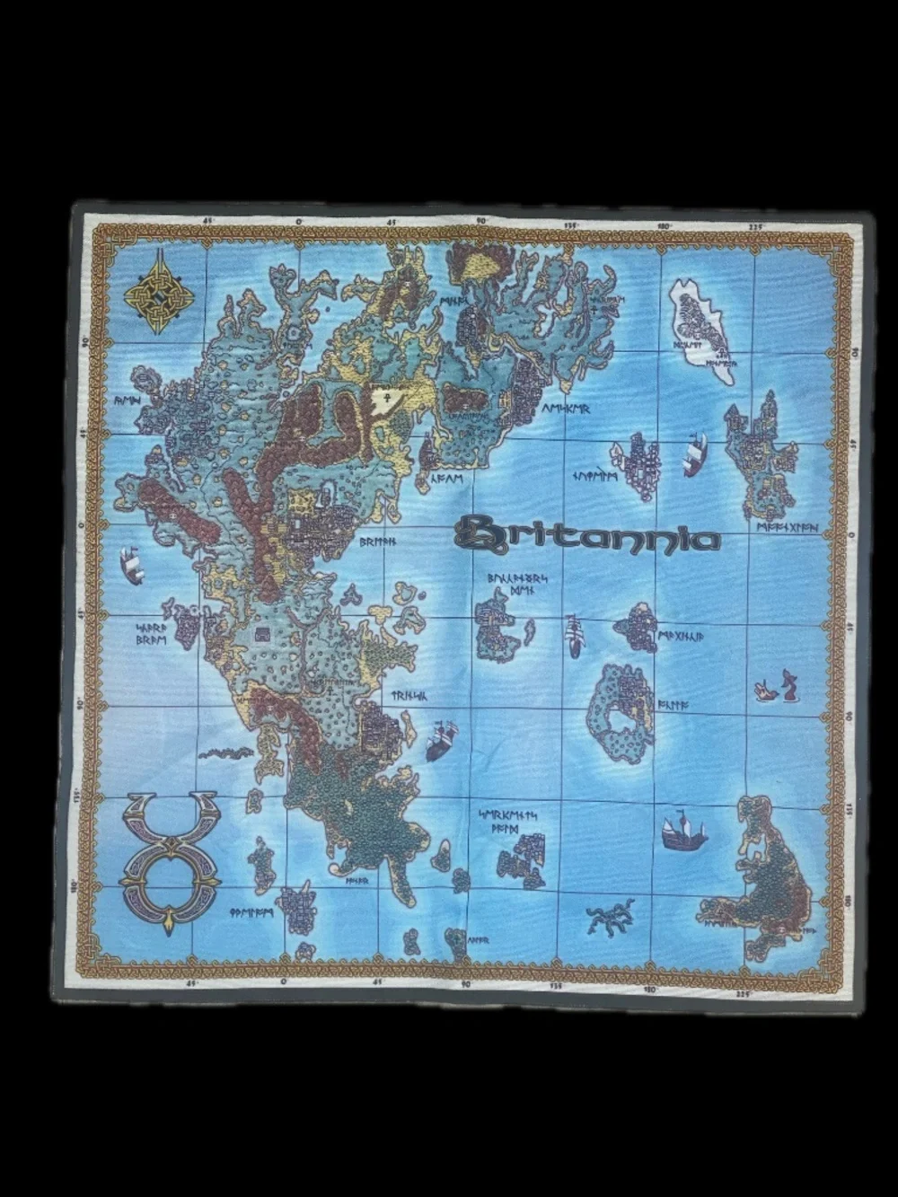Original Ultima Online Cloth Map - Perfect Condition